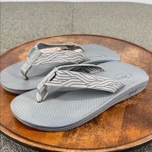 Chaco Sandals Mens 7 Classic Flip Flop Thong Serpent Gray Camp Outdoor